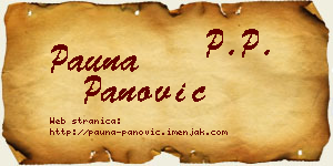 Pauna Panović vizit kartica